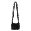 Женская мини-сумка DIVA Rose на плечо с оборками, Минималистичный дизайн, Милая, Легкая, Корейский стиль, Стильная мини-сумка из тюля с оборками (черный)