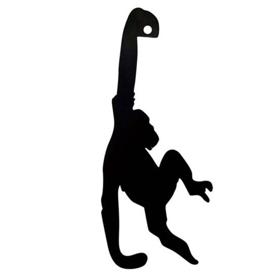 Decorative Black Color Practical Rustproof Animal Monkey Shaped Banana Hanging Hook Banana Storage Holder