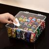 1pc transparent/semi transparent black flip cover toy car model storage box, large capacity suitable for Hot Wheels display box