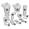 Double Filtration Cyclone Dust Collector 50mm/2'' DIY Turbocharged Woodworking Filter Industrial Separator Collector Canister