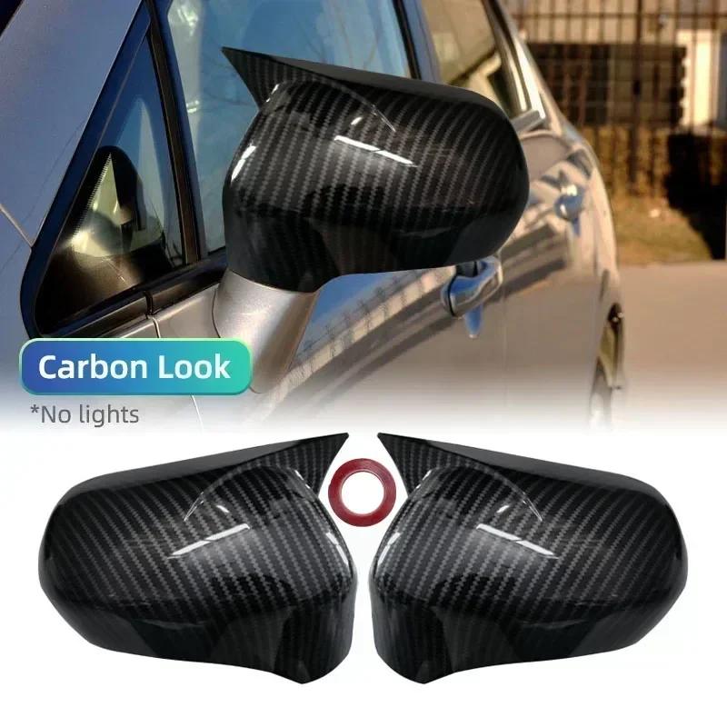 Для Honda Civic 8th 2005-2011 автомобиля, боковое зеркало заднего вида, наклейка на крыло, наклейка на дверь, чехол заднего вида, отделка из углеродного волокна, черный цвет