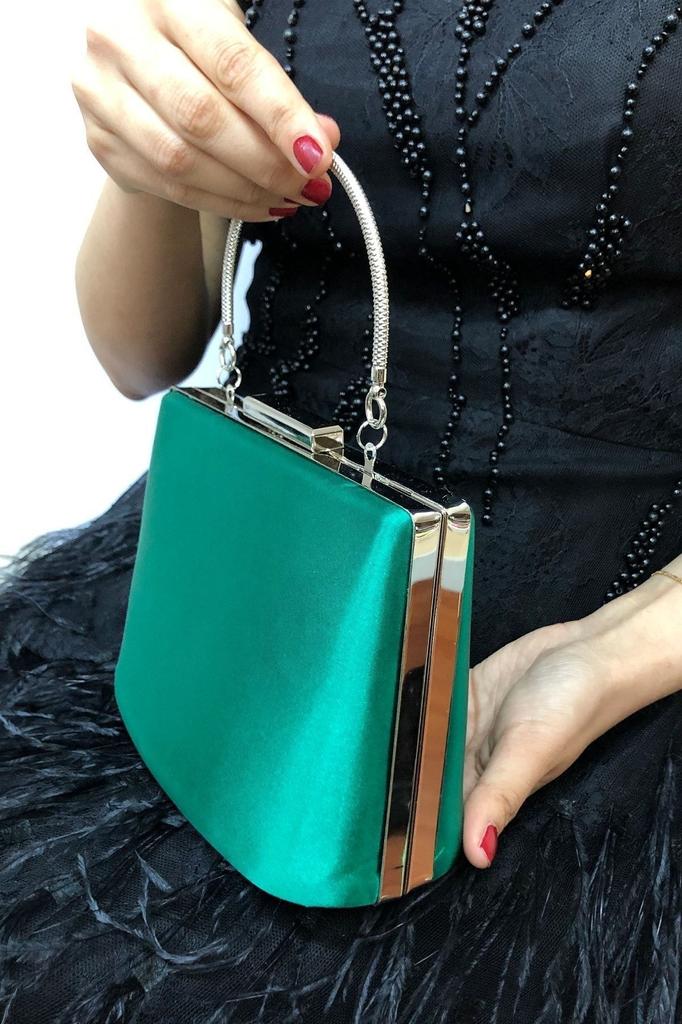 Women's Stylish and Useful Evening Dress Bag Women's Satin Black Evening Dress Clutch Portfolio Ladies Bag