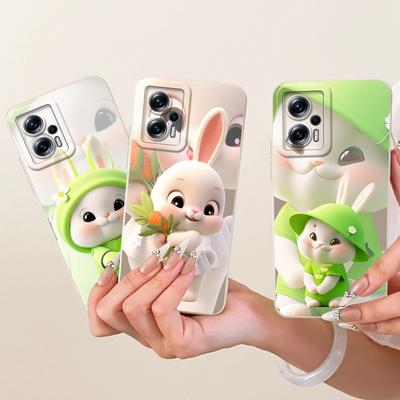 Чехол для Xiaomi Redmi Note 11T Pro 5G Милый мультяшный чехол-кролик Мягкий силиконовый чехол для Xiaomi Redmi Note 11T Note11T Pro + Корпус