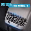 1 шт. Аксессуары для интерьера автомобиля Задняя консоль кондиционера Крышка вентиляционного отверстия Автомобильная решетка воздуховода Защита для Tesla Model 3/Y