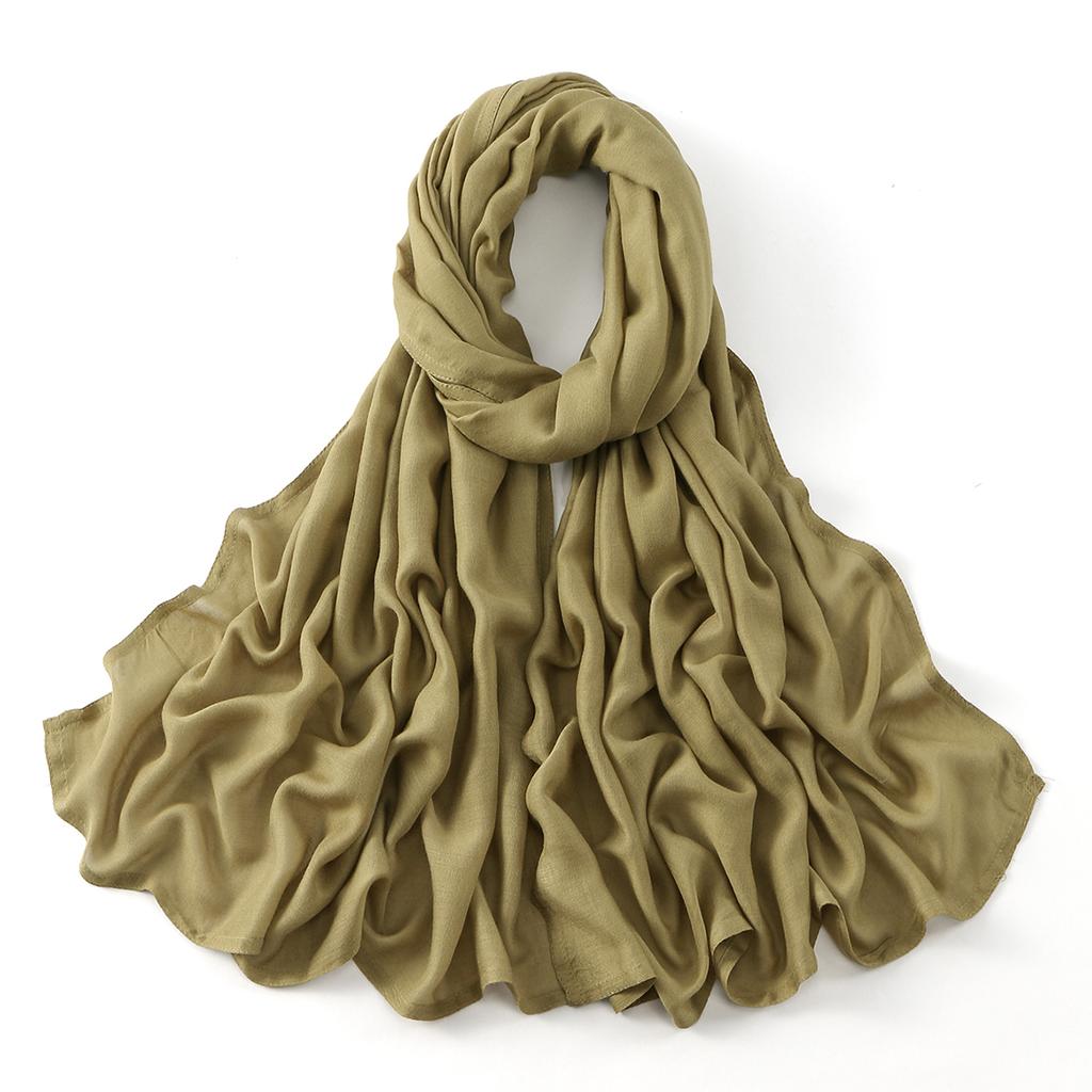 Muslim Modal Hijab Cotton Rayon Scarf for Women Double Stitching Wide Edge Rayon Shawl Islamic Thin Soft Viscose Turban Headband