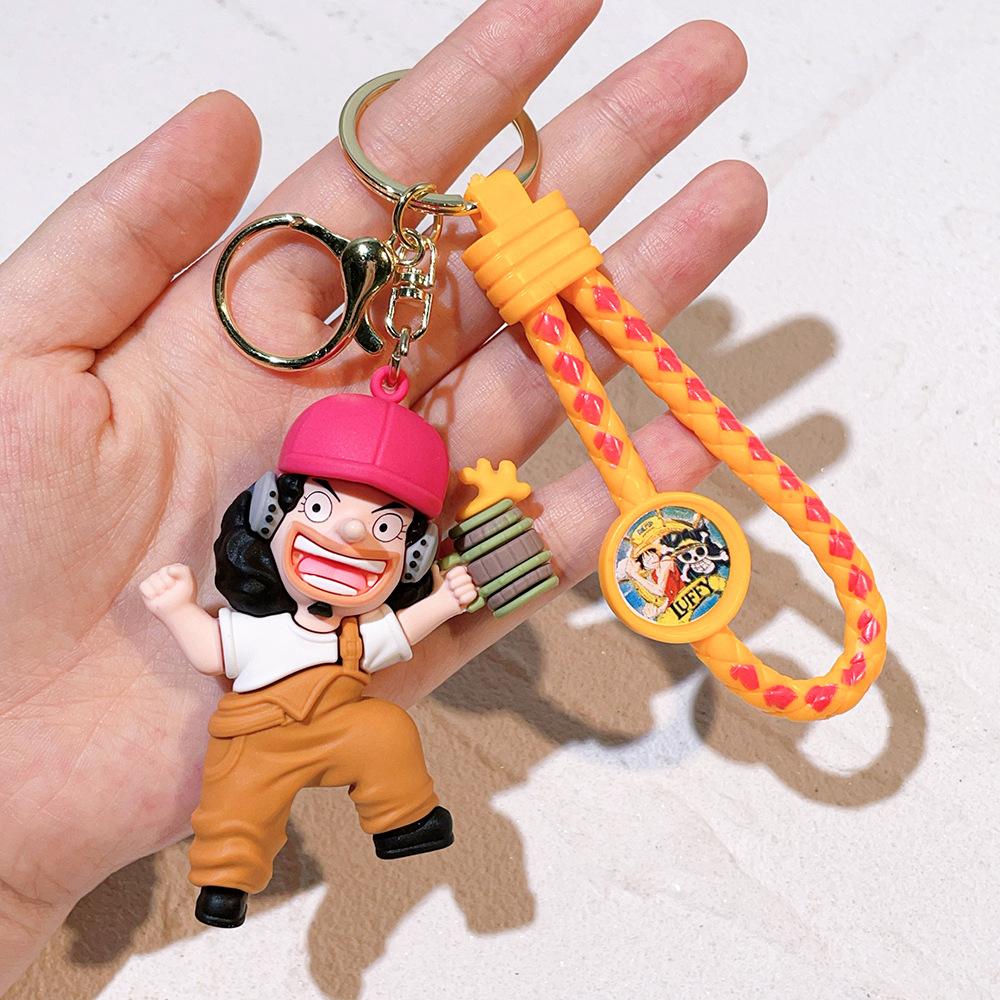50Styles ONE PIECE Themed Keychain Cute Luffy, Roronoa Zoro, Silicone Toy Doll Key Chain Backpack Decor Small Gifts for Friend