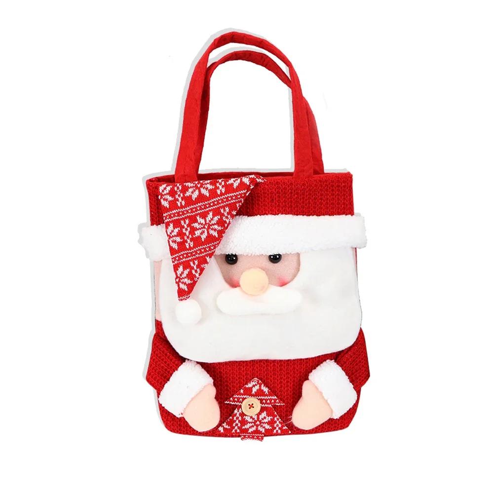 Christmas Treat Bag Christmas Candy Bag Christmas Events Adorable Design Ample Space Charming Texture Convenient Handle