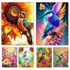 5d Diy Diamond I Painting Mosaic Buzzing Bird Flower Full Round Square Embroidered Animal Handmade Wall Decoration