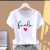 (Asian Size) Ramadan Trend Style Letter Graphic Tee Casual T Clothing Print Female Casual Women's Top Fashion Short Sleeve T-shirt