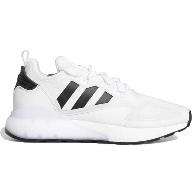adidas ZX 2K Boost White Black Женские кроссовки Cloud-White Core-Black Gold-Metallic H00103