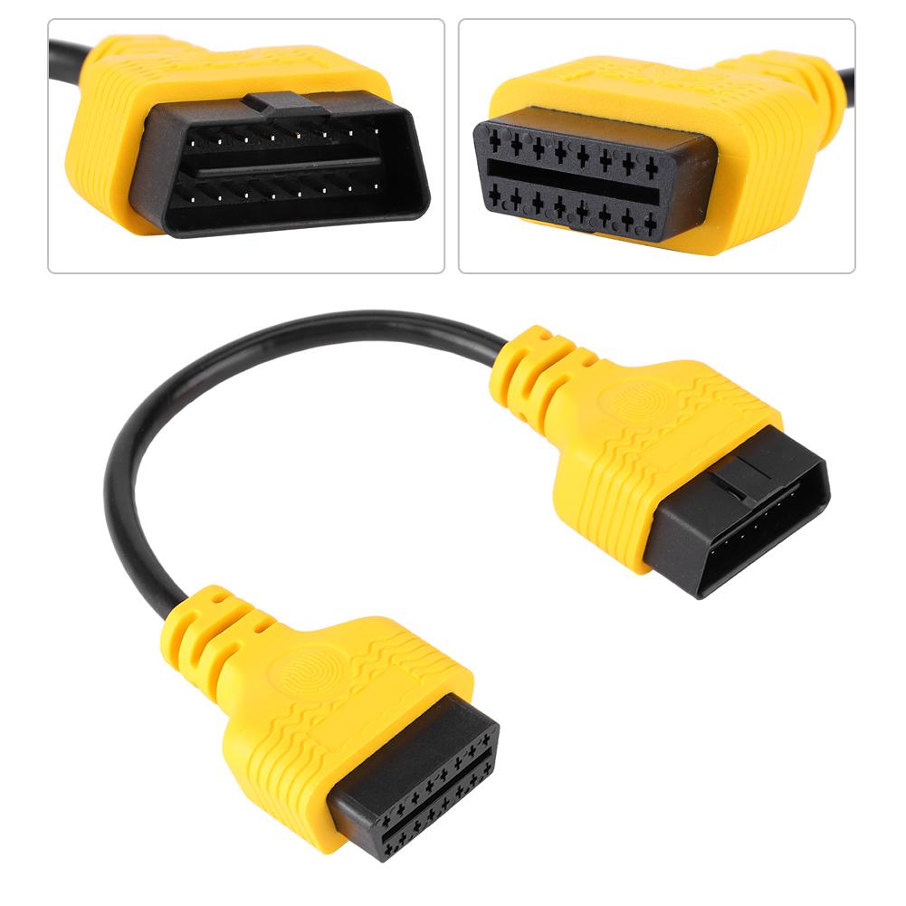 11,8-дюймовый удлинительный кабель OBD2, 16-контактный разъем «папа-мама», удлинительный разъем шнура, диагностический адаптер