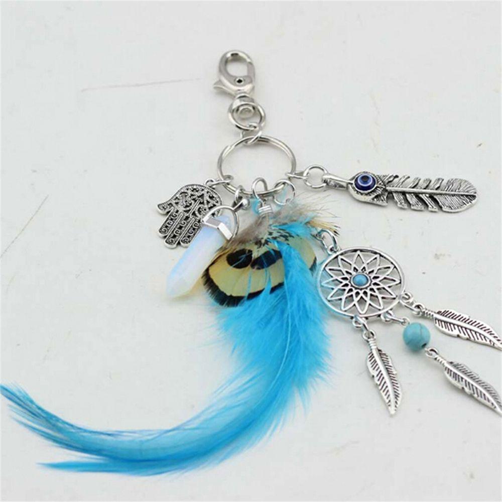 Брелок-подвеска с перьями от сглаза Брелок-перо Ловец снов Брелок-ловец снов