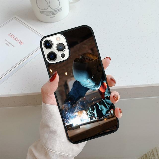 Welder Welding Hot Metal Worker Phone Case For iPhone 17 Air 13 12 14 15 16 Cover For Apple Pro Max 6S Plus