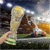Official World Cup Trophy Replica - 27/36cm Resin Football Trophy for Fans and Collectors