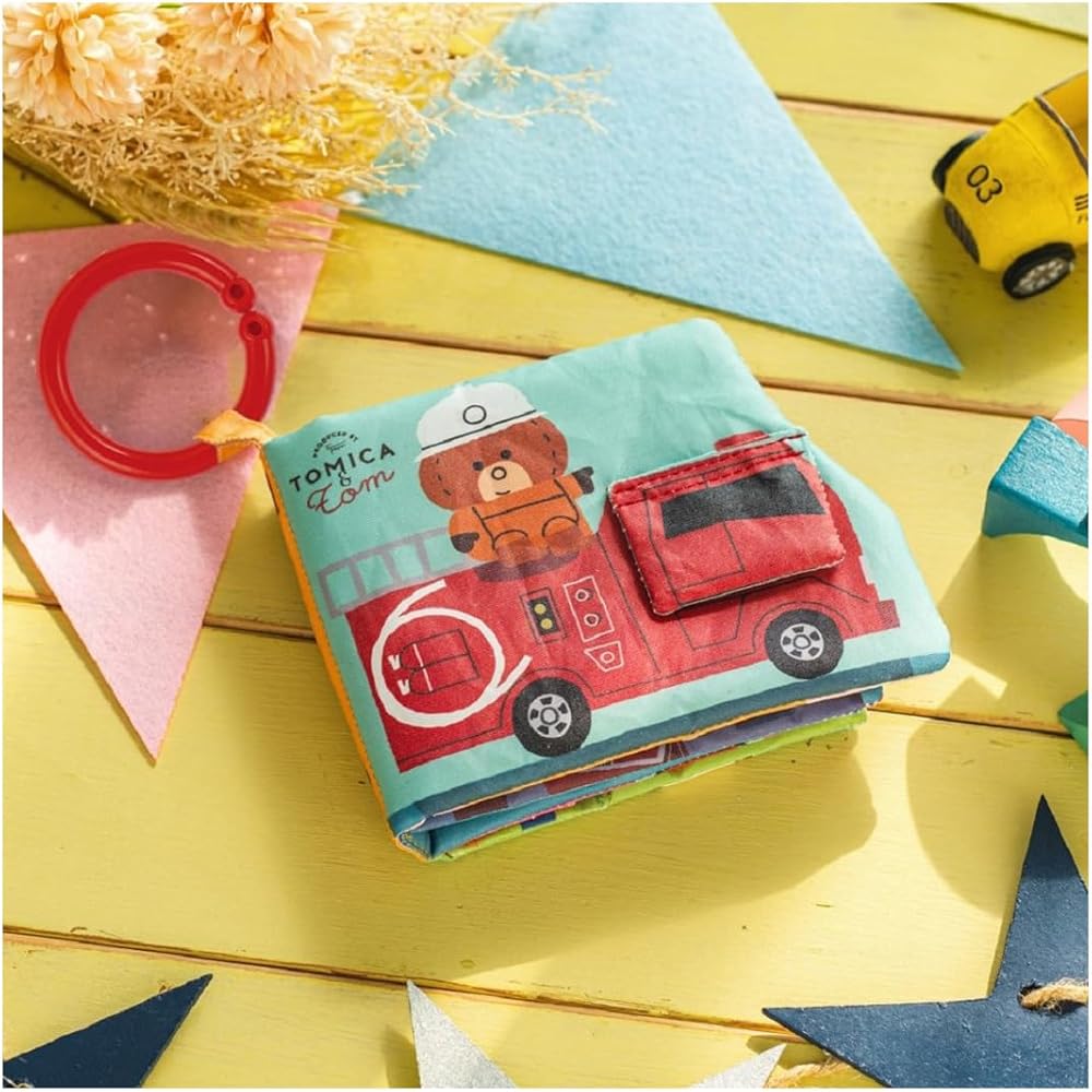 Tomica Touch and Feel Cloth Book for Babies with Interactive Flaps and Textures