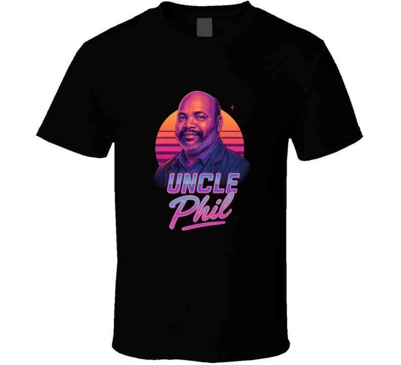 Uncle Phil Fresh Prince Of Belair Retro 80s Neon Portrait Tv Unisex T-shirt