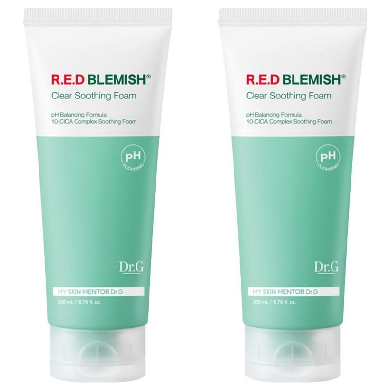 Dr.G Мягкокислотная очищающая пенка Red Blemish Clear Soothing Foam, 200 мл, 2 шт.