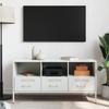 TV Stand White 100.5 x 39 x 50.5 cm Steel