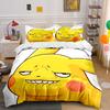 Yellow cartoon character face. Bedding sets Duvet cover sets Duvet covers Pillowcases(1 * Duvet Cover 2 * Pillowcases without duvet insert)