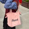 Сумка женская нейлоновая сумка через плечо с принтом алфавита, повседневная универсальная портативная сумка на шнурке большой вместимости