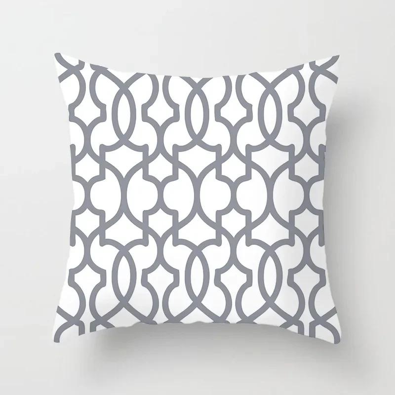 Brand New Gray Nordic Geometry Cushion Cover Hot Modern Sofa Couch Throw Pillows Cover Livingroom Decorative Simple Pillows Case