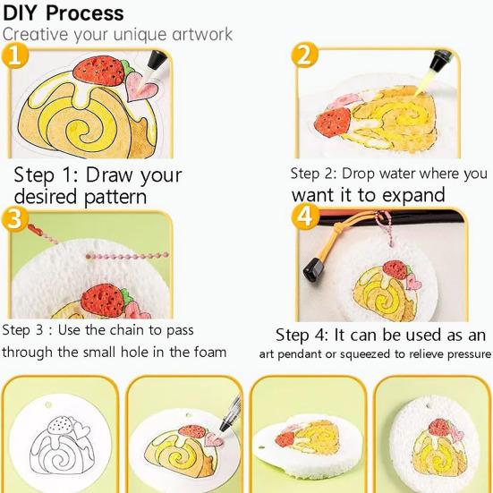 Набор для рисования волшебной пеной 3D-рисование Волшебный холст Губка с водой