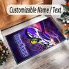 Personalized Crystal Velvet Carpet Custom Name Text,Rocket League Anti Slip Area Rug For Home Decoration