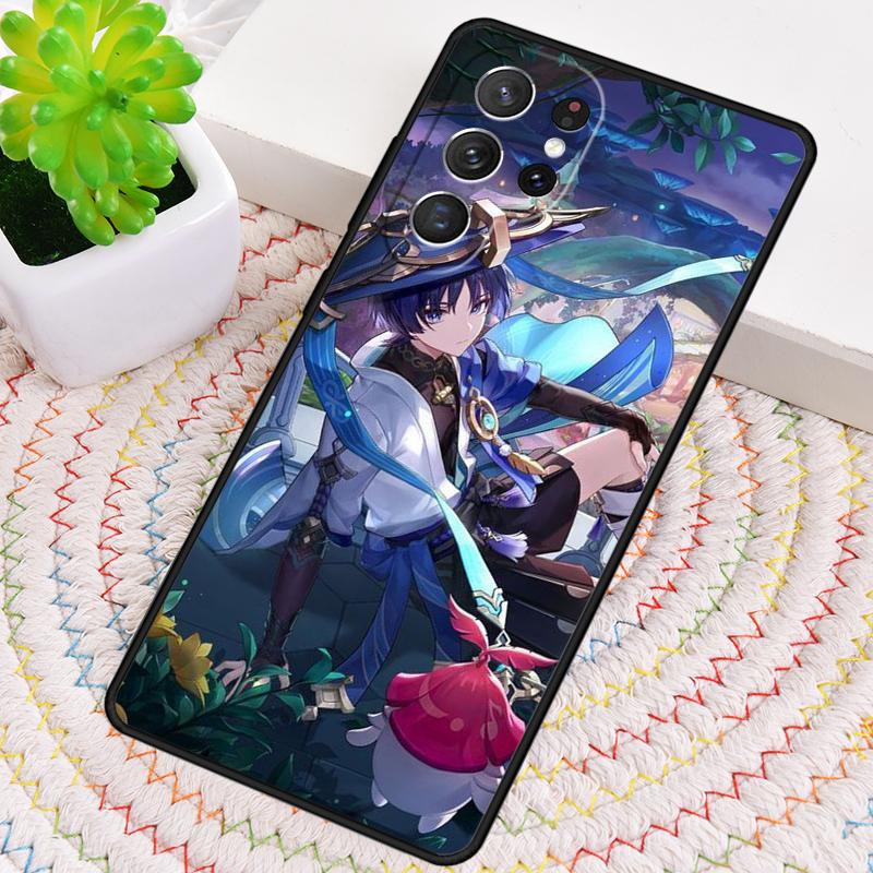Чехол для телефона Genshin Impact Scaramouche из мягкого силикона для Samsung Galaxy note 10 pro S26 S24 S23 S22 S21 Plus S25Ultra Capa Cover