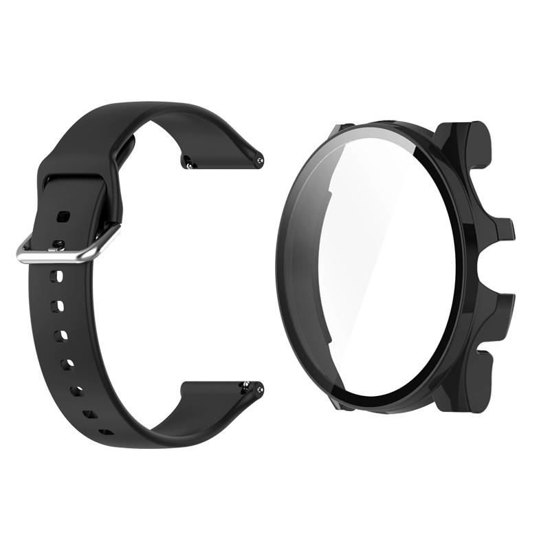 24mm Silicone Sport Watchband and PC Case Cover for TicWatch Pro 5 Wristband Replacement  Quickfit Silicone Watch Strap