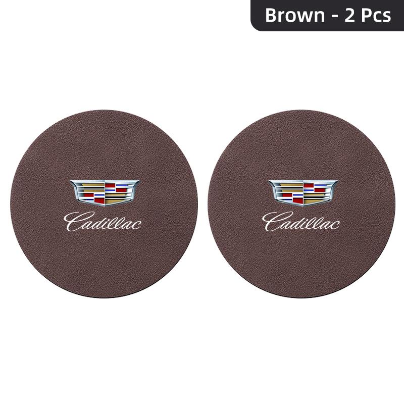 2Pcs Car Suede Water Cup Pad Anti-slip Coaster Accessorys for Cadillac ATS BLS CT4 CT6 CTS ESCALADE STS XLR XT4 XT5 XTS SLS