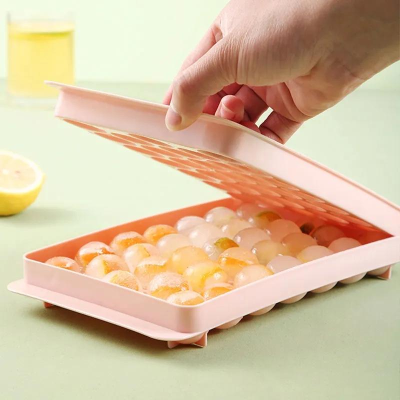 Круглый силиконовый лоток для льда, морозильная камера, легко выпускаемый ящик для консервации пудинга с желе и льдом, бар