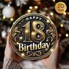 18th Birthday Gold Floral Metal Sign 8x8 Inch Home Cafe Decor Gift