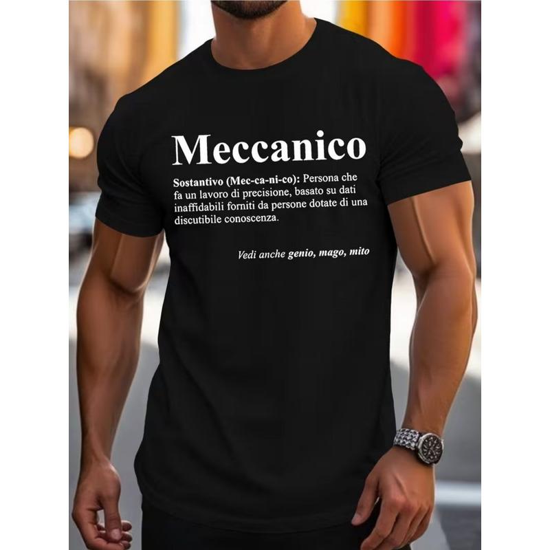 "Mechanic" T-Shirt with Funny Definition — Gift for Mechanics, Suitable for All Seasons, Casual Style, Top Choice for Gifts