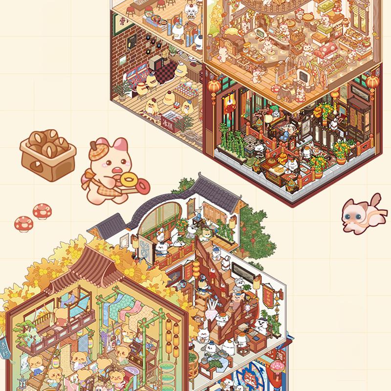 1 комплект сцен мультфильм пейзаж наклейка книга сделай сам 3D наклейки домик сцены карманные наклейки миниатюрные наклейки сцены подарки на день рождения