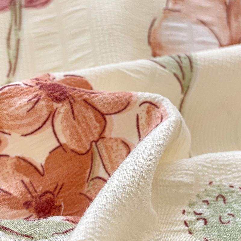 Комплект постельного белья с цветами и наволочкой, простыня, односпальная кровать, комплект постельного белья из стираного хлопка, пододеяльник, двуспальная кровать размера Queen/King