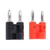 2Pcs Banana Plug 4mm Double Row Cross Connector Accessory Set Kit for Audio Speaker