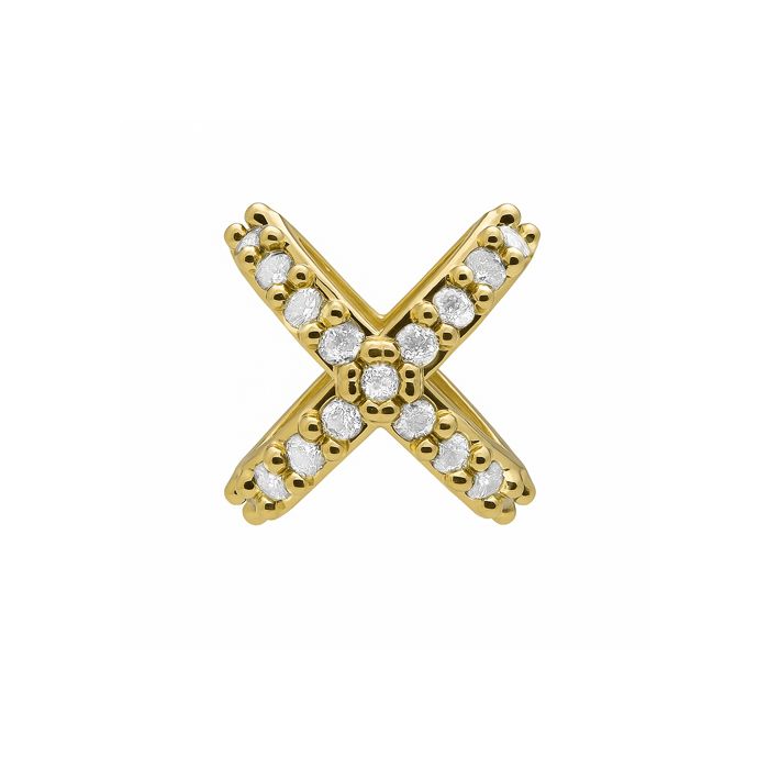 Piercing - LUXENTER - Marza - Finition or jaune 18 carats - Zirconia blanc - Femme