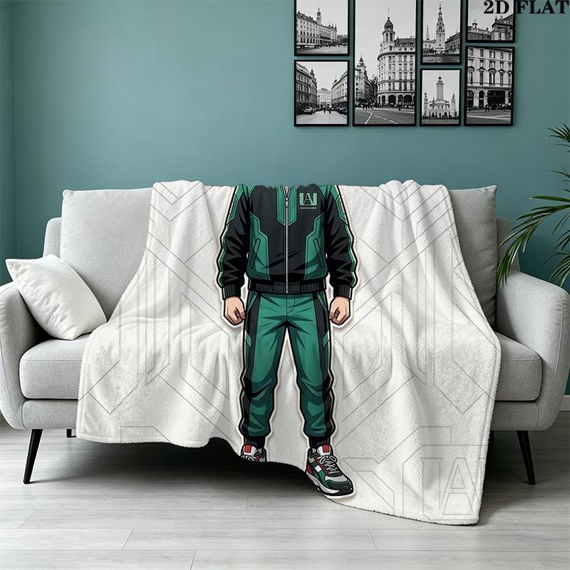 Custom Name,My Hero Academia Printed Flannel Blanket, soft throw for bedroom sofa, washable, Christmas present, great gift.