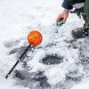 Lightweight Ice Fishing Ladle Big Holes Aluminum Alloy ABS Wear-Resistant Ice Fishing Strainer for Angling