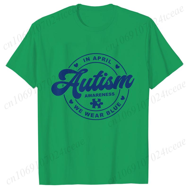 Basic Clothing Unisex Clothes Autism Awareness Print T Shirt Trend Summer Tops Fashion Short Sleeve Tees Autism Graphic Tshirt