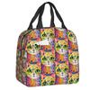 Custom Yayoi Kusama Abstract Art Insulated Lunch Bags for Women Resuable Thermal Cooler Food Lunch Box Kids School Children