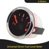 52mm 0-90ohm Signal Fuel Level Gauge Waterproof Dustproof with Red Backlight for Motorcycle Car Boat Universal 12V 24V