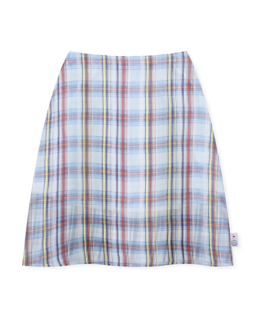 Lunakihu Wxsk018 Natsu Omokage Chiffon Midi Skirt (Check)