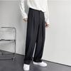 2024 New Men White Straight Pants Fashion Korean Loose Suit Trousers Casual Draped Baggy White Wide Pant Male Streetwear
