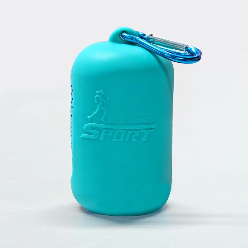 Портативный силиконовый быстросохнущий охлаждающий набор полотенец с дышащей коробкой для хранения