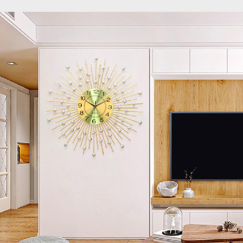 Beaded Diamond Crystals Jeweled Wall Clock For Living Room Decoration Gifts