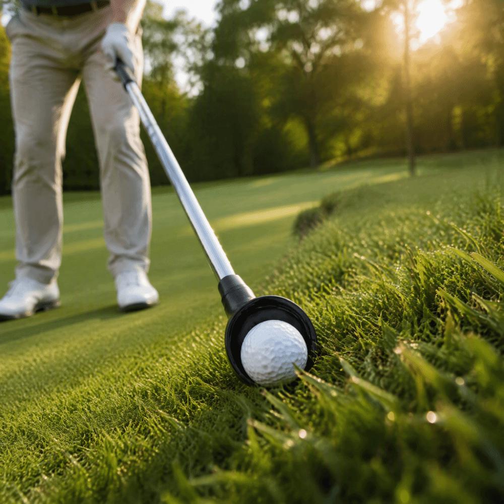 Black Golf Ball Retriever Portable Ball Pick Up Cup Putter Grip Suction Cup Golf Training Aid
