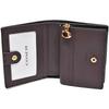 Coach Crocodile Print Leather Snap C6092 Bifold Mini Outlet Women's Wallet, Black, IMBLK, Wallet,