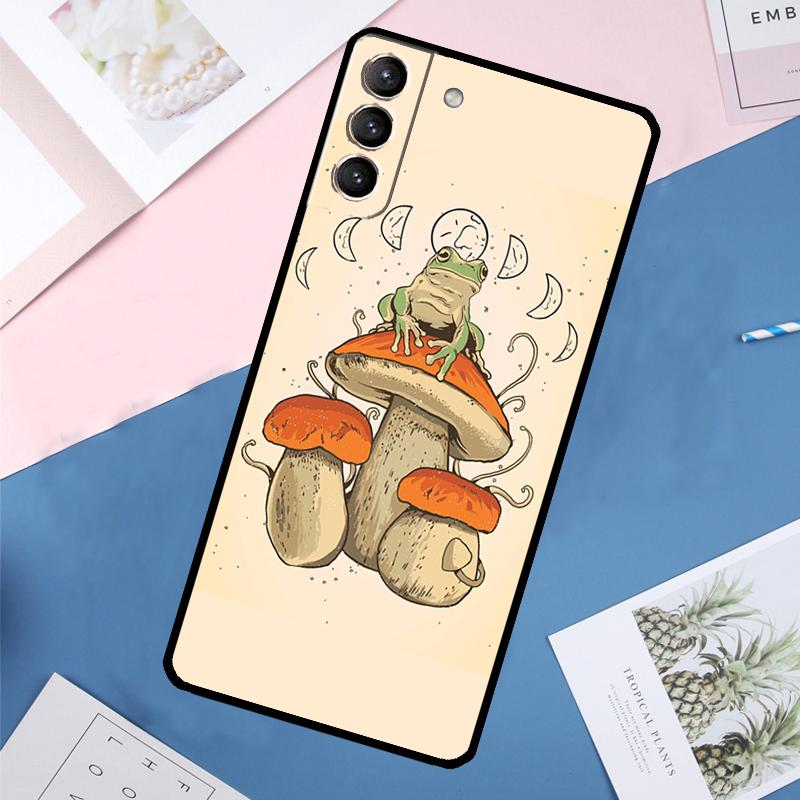 Коттеджкор Лягушка Эстетика Чехол Для Samsung Galaxy S25 Ultra S21 S22 S24 S23 Ultra S9 S10 Plus S21 FE S25 FE Задняя Крышка