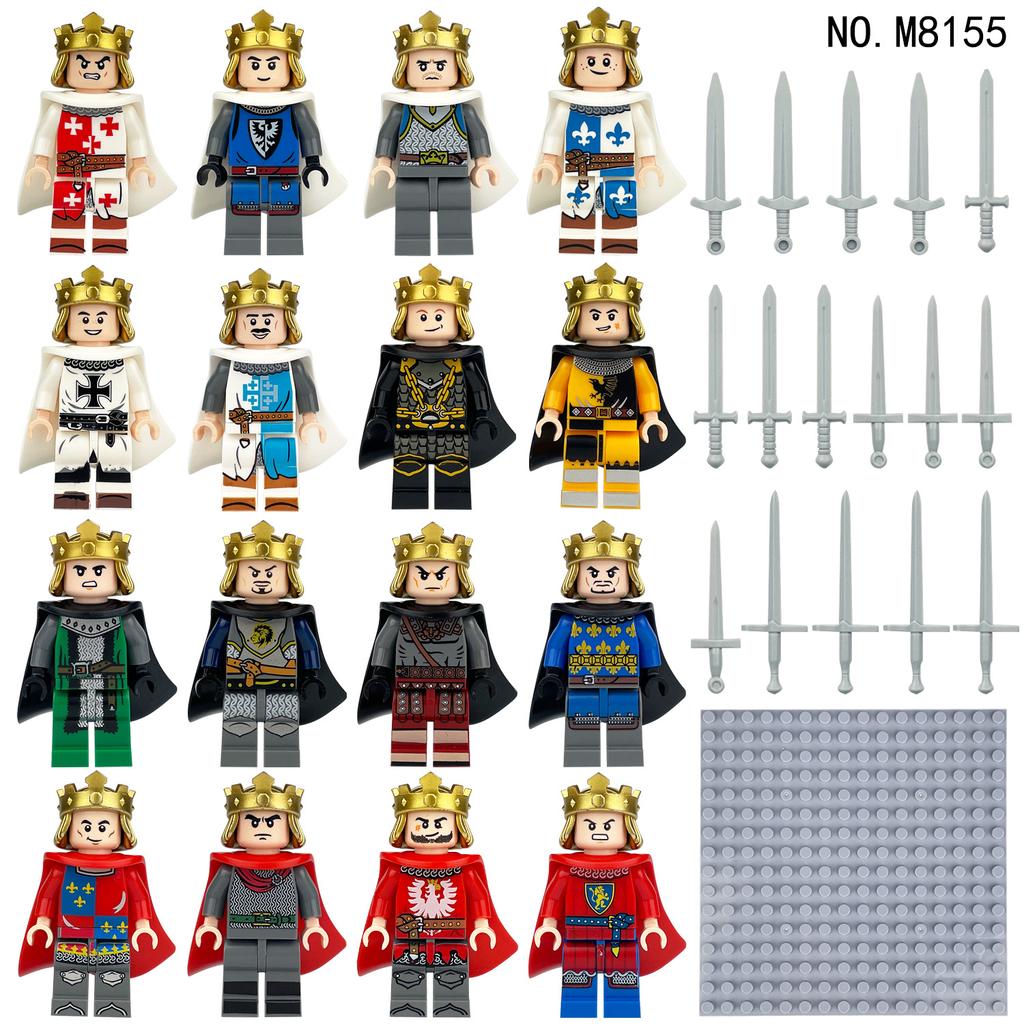 M8155 Средневековая война король монарх солдат строительный блок кукла строительный блок игрушка